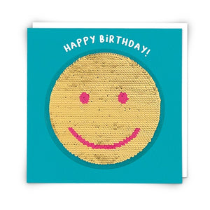Sequin Card : Smiley
