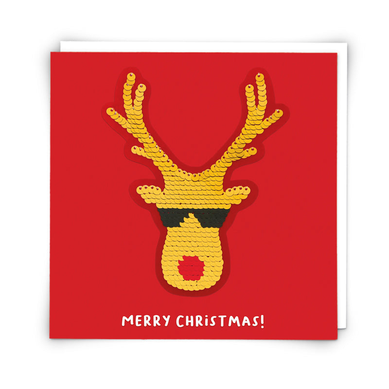 Sequin Card : Rudolph