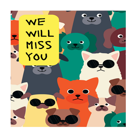 Large Card : We Will Miss You - Dogs