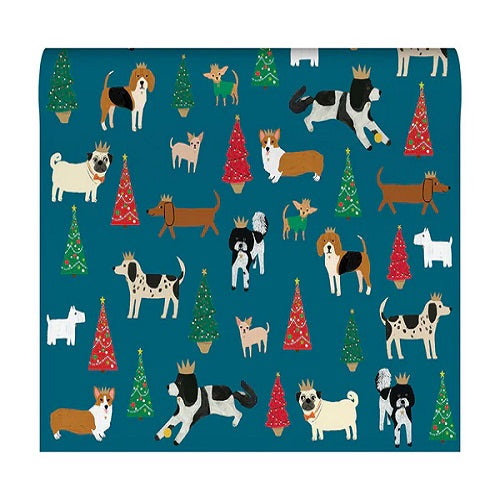 Folded Wrapping Paper : Christmas Dogs