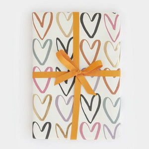 Folded Wrapping Paper : Hearts