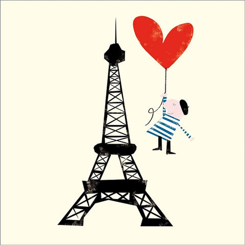 Eiffel Tower & Heart Balloon