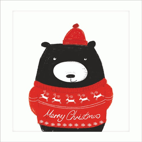 Bear in Jumper - Merry Christmas