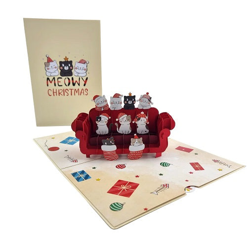 Pop Up Card : Meowy Christmas