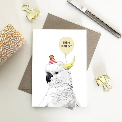 Happy Birthday- Sulphur-Crested Cockatoo