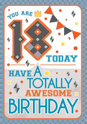 Large Card :  You are 18 Today