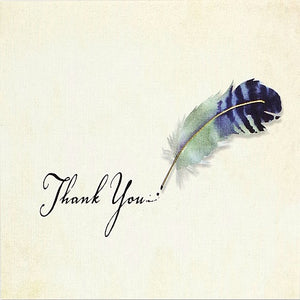Thank You Card Set - Watercolor Quill