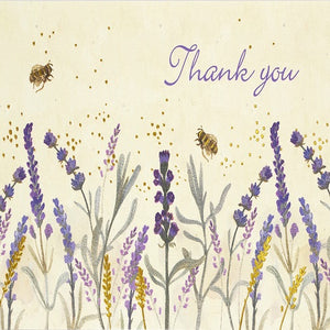 Thank You Card Set - Lavender and Honey