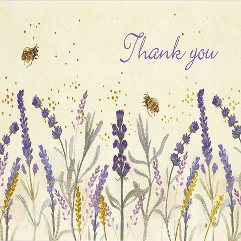 Thank You Card Set - Lavender and Honey