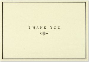 Thank You Card Set - Black and Cream