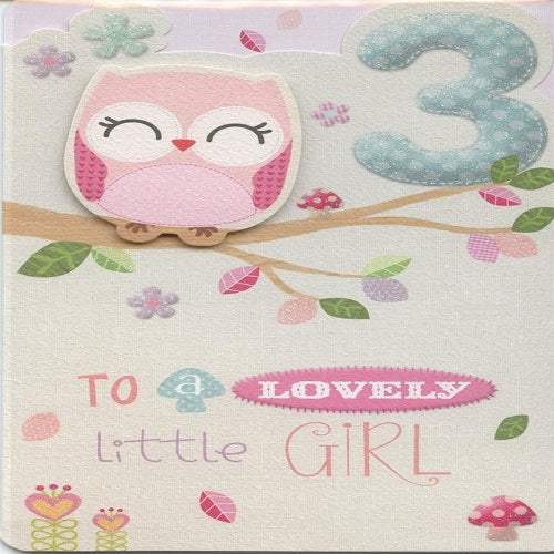 3 To a Lovely Little Girl - Owl