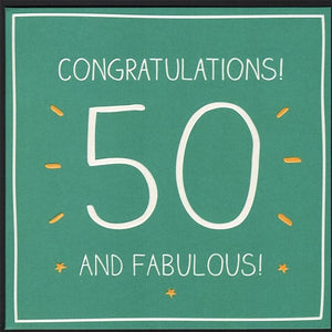 Congratulations! 50 and Fabulous!