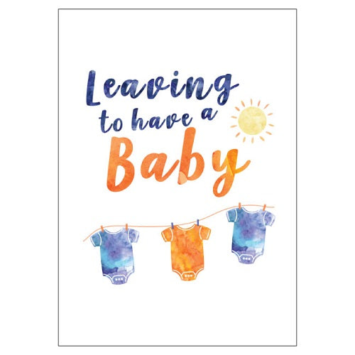 Large Card : Big Baby Watercolour