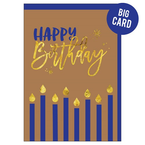 Large Card: Navy Candles