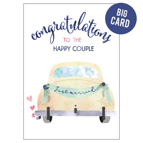 Large Card : Happy Couple Car