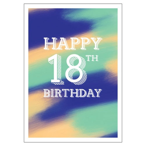 Large Card : Happy 18th Birthday