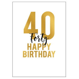 Large Card : 40 Happy Birthday