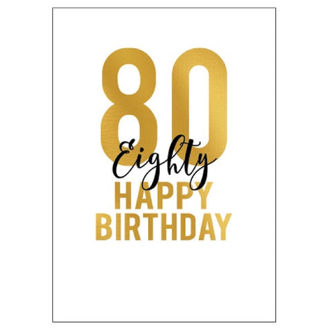 Large Card : 80 Happy Birthday