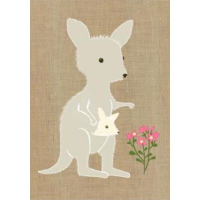 Large Card : Kangaroo and Joey