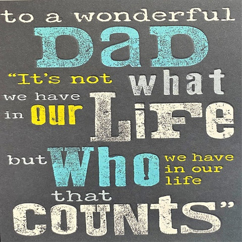 To a Wonderful Dad