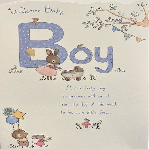 Welcome Baby Boy - Bunny