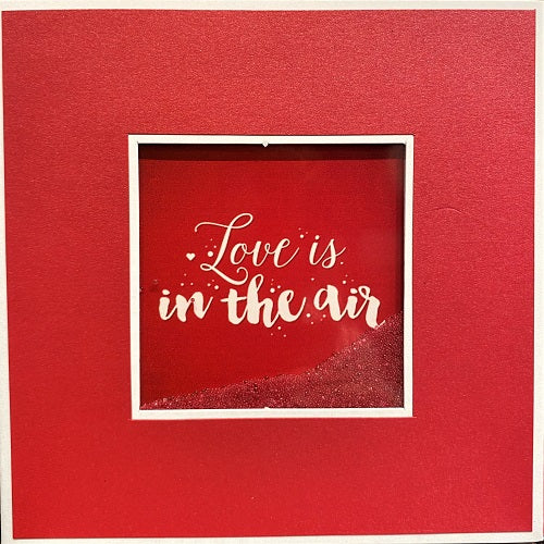 Glitter Card - Love Is In the Air - Red