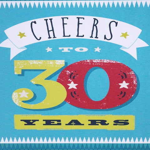 Large Card - Cheers to 30 years