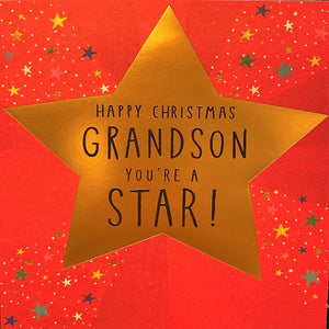 Happy Christmas Grandson - You're a Star