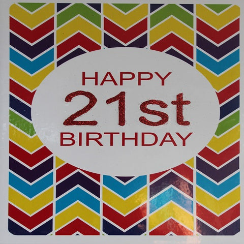 Large Card : Happy 21st Birthday
