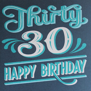Large Card - Thirty 30 Happy Birthday
