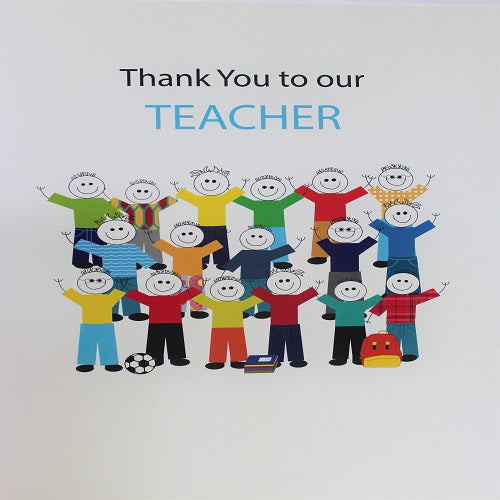 Large Card : Thank you to our Teacher - Boys