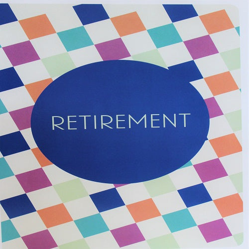 Large Card : Retirement - Diagonal Square Print