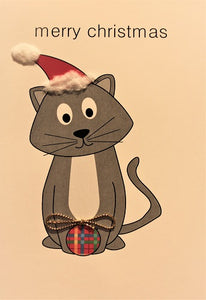 Christmas Cat - Grey