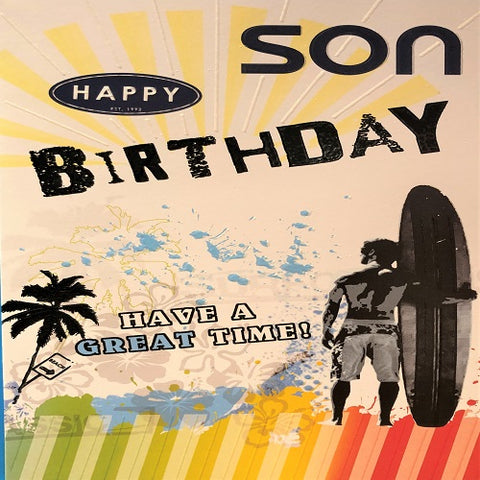 Son Happy Birthday - Surfer