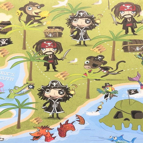 Folded Wrapping Paper : Pirate Island