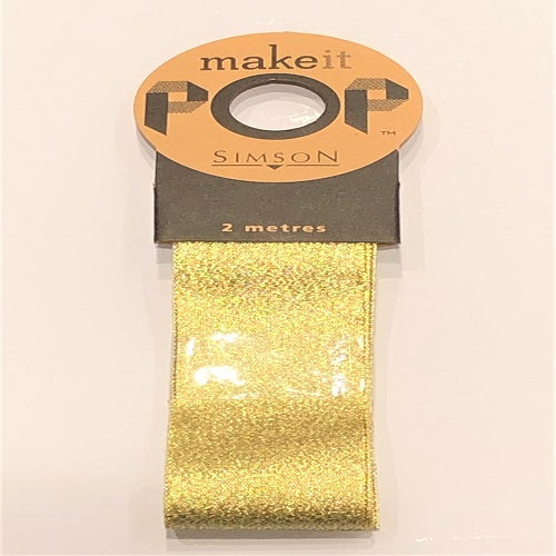 Fabric Ribbon : Thick Gold