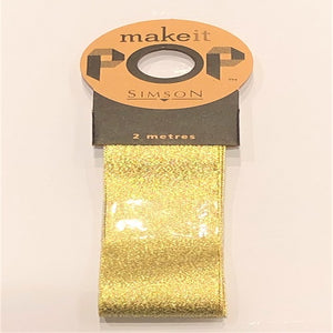 Fabric Ribbon : Thick Gold