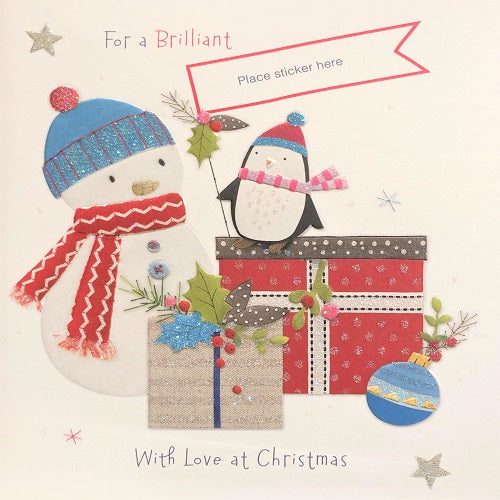 For a Brilliant ... Personalise your card with stickers!