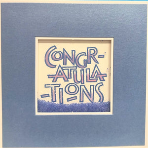 Glitter Card - Congratulations - Blue