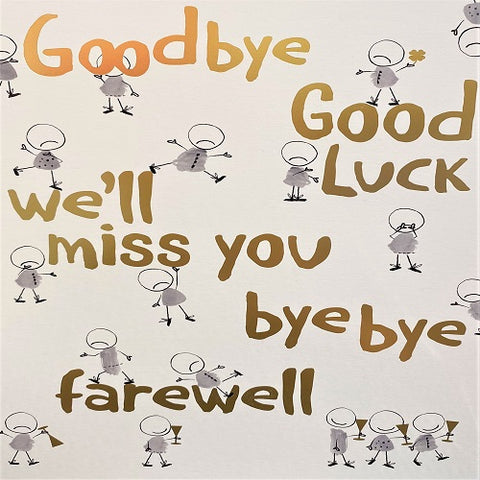 Large Card : Good Bye Good Luck - Smudge