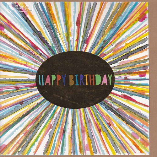 Large Card: Happy Birthday Rainbow