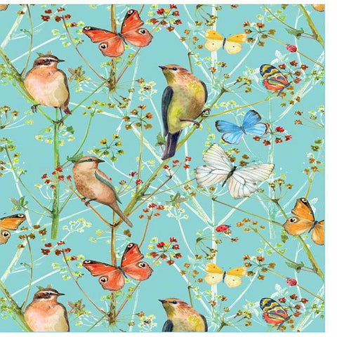 Large Card: Birds & Butteflies