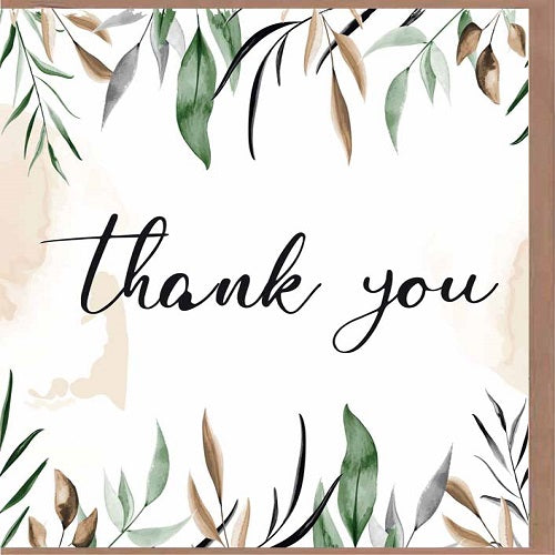 Large Card : Thank You - Leaves – Card King