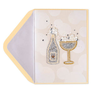 Champagne Bottle/Glass - Sticky Patch