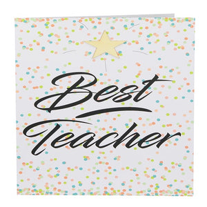 Large Card : Best Teacher - Confetti