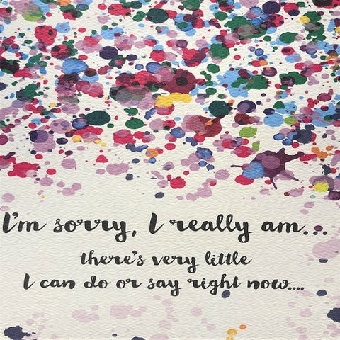 I'm Sorry, I Really Am...