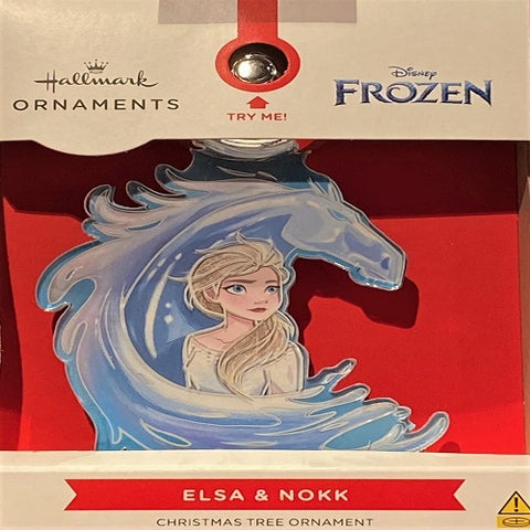 Hallmark Light Up Ornament : Elsa & Nokk
