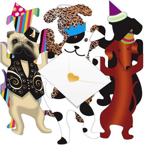 3D Card : Party Dogs