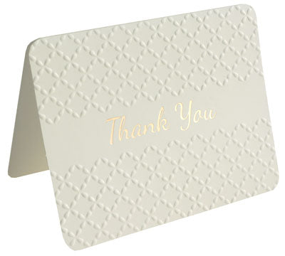 Thank You Pack - Foil, Embossed Creme