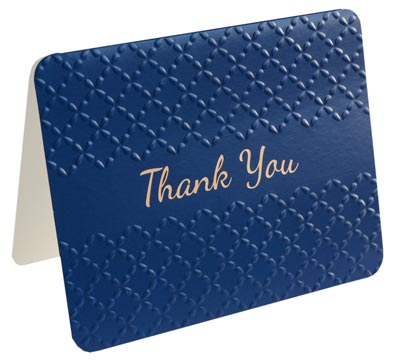 Thank You Pack - Foil, Embossed Navy
